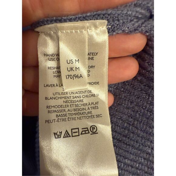 Free People Ottoman Slouchy Tunic Sweater Womens M Funnel Neck Ribbed Knit Slate - Picture 9 of 9